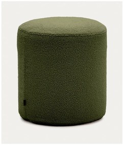 Zelený taburet z textílie buklé Kaeli – Kave Home