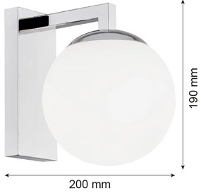 Argon 3735 - Nástenná lampa ASPEN 1xE27/15W/230V lesklý chróm