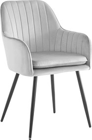 Jedálenská stolička JENNIFER II, šedý zamat