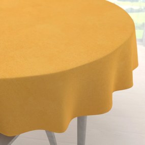 Biante Dekoračný okrúhly obrus BKW-211 Horčicový žíhaný Ø 130 cm