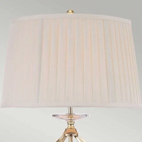 Elstead AG-TL-POL-BRASS - Stolná lampa AEGEAN 1xE27/60W/230V zlatá