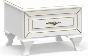 Rustikálny nočný stolík MISTER, biela