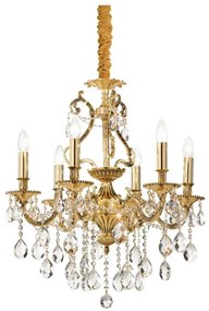 Ideal Lux - Krištáľový luster na reťazi GIOCONDA 6xE14/40W/230V pr. 62 cm zlatá