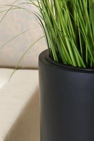 Kvetináč SOLERIO, sklolaminát, výška 100 cm, čierna