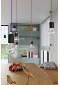 Luster na lanku EDISON 1xE27/60W/230V čierna