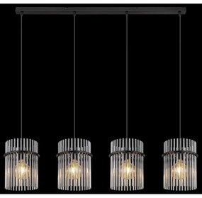 Globo 15698-4H - Luster na lanku GORLEY 4xE27/60W/230V čierna