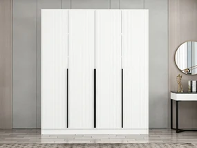 Minimalistická šatníková skriňa Simplia 210 x 180 x 52 cm, biela