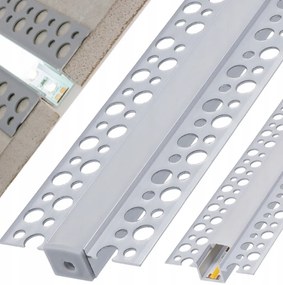 BERGE LED hliníkový profil zapustený 2m - sada