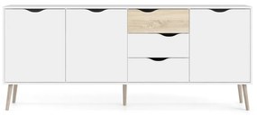Biela komoda 196x82x39 cm Oslo – Tvilum