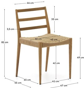 Jedálenská stolička z dubového dreva v prírodnej farbe v súprave 2 ks Analy – Kave Home