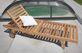InternetovaZahrada Záhradné lehátko Wawe - teak