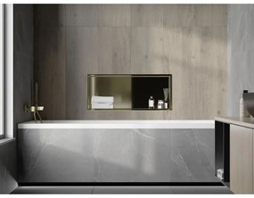 Mexen X-Wall-R, polička na zapustenie na obklad s golierom 75 x 30 cm, zlatá lesklá 1950753010