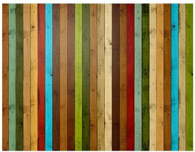Artgeist Fototapeta - Wooden rainbow Veľkosť: 392x309, Verzia: Samolepiaca