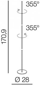 Azzardo AZ3205 - LED Stojacia lampa TETA LED/33W/230V
