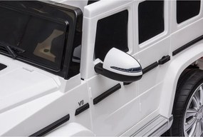 LEAN CARS Elektrické autíčko Mercedes G500 LED MP3 diaľkové ovládanie biele