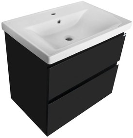 Aqualine Aqualine, ALTAIR umývadlová skrinka 67x60x45cm, čierna matná, AI670
