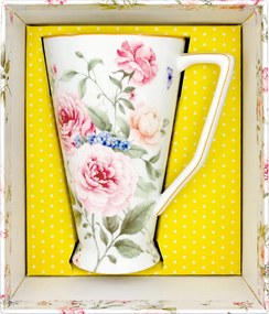 Home Elements Porcelánový hrnček 500 ml, Ruža