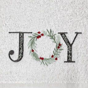 Bavlnený vianočný uterák biely JOY Šírka: 70 cm | Dĺžka: 140 cm