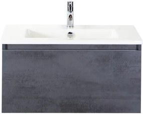 Kúpeľňový nábytkový set Sanox Frozen farba čela betón antracitovo sivá ŠxVxH 81 x 42 x 46 cm s keramickým umývadlom