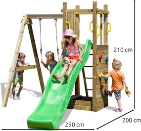 Marimex | Detské ihrisko Marimex Play Basic 004 + zelená šmykľavka | 11640190