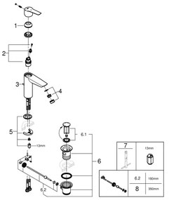 GROHE 23552002 - Umývadlová batéria START 192 mm lesklý chróm