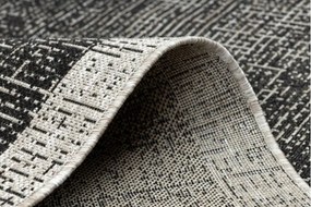 Koberec SIZAL FLOORLUX 20401 černý / stříbrný