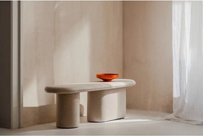 Béžová vlnená polstrovaná lavica Rull – noo.ma