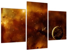 Obraz - Planéty s hmlovinou (90x60 cm)