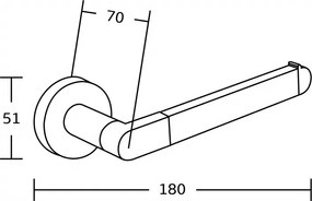 Mexen príslušenstvo, TIBER držiak na wc papier, chróm, 7050533-00
