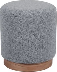 Taburet s úložným priestorom Ingrid, svetlo šedá štruktúrovaná látka%