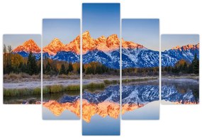 Obraz zasnežených horských štítov (150x105 cm)