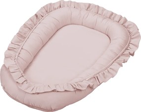 Saténovo bavlnené hniezdo pre bábätká sýto ružová