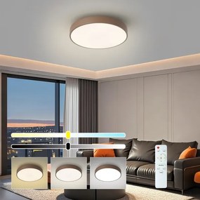 Brilagi - LED stmievateľné stropné svietidlo POOL LED/36W/230V 3000-6000K 30 cm hnedé + diaľkové ovládanie