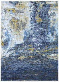 Ručne viazaný kusový koberec Diamond DC-Galaxy 4 Silver / Mix, 245x305, modrá, chodba / predsieň, Diamond Carpets India