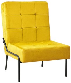 Relaxačná stolička 65x79x87 cm horčicovo-žltá zamatová