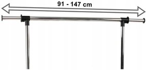 Vešiakový stojan na kolieskach OTTO BIS čierny