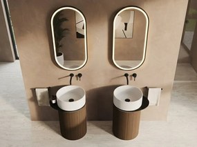 Sapho Sapho, OASIS keramické umývadlo voľne stojace ø 40x89cm, biela mat, AS408-31