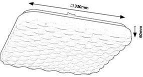 Rabalux 71150 - LED Stropné svietidlo ELDRICK LED/24W/230V 4000K 33x33 cm