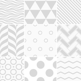 Sada 9 dekoratívnych samolepiek na stenu Ambiance Finnish, 15 × 15 cm