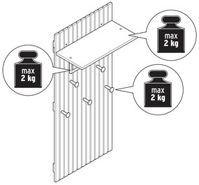 Vešiaková skriňa »HOLT« z bambusu s lamelovými prvkami