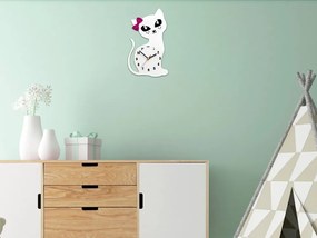 Nástenné hodiny Caty 33 cm biele