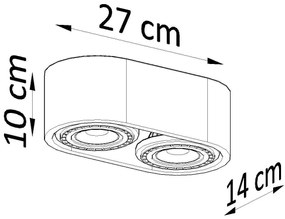 Stropné svietidlo Basic 2, 1x drevené tienidlo