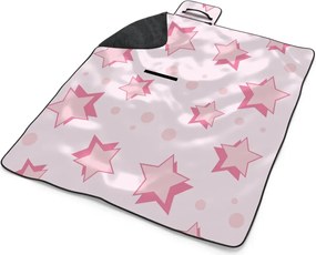 Sablio Plážová deka Ružové hviezdičky: 200x140 cm