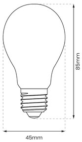Dekoračná LED žiarovka E27 teplá 2700k 1w 59 lm plastová