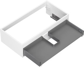 Mexen Box-A, závesná skrinka 90 cm, 1 zásuvka, biela matná, 91AX0-0900-235-1-01