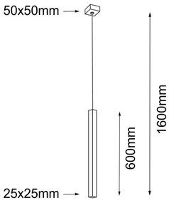 Shilo 7986 - Luster na lanku AOMORI 1xG9/10W/230V