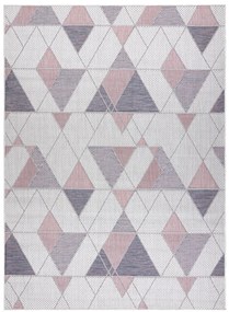 Dywany Łuszczów Kusový koberec Sion Sisal Triangles B3006A ecru/pink – na von aj na doma - 120x170 cm