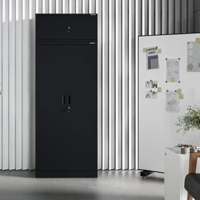 Čierna kovová skriňa JAN Compact 1750 x 800 x 400 mm