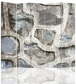 Gario Paraván Sivá kamenná stena Rozmery: 180 x 170 cm, Prevedenie: Klasický paraván