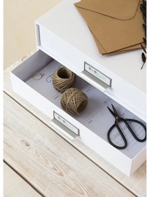 Biela 2-poschodová zásuvka na dokumenty Bigso Box of Sweden Birger, 33 × 22,5 cm
